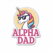 Funny Unicorn Dad Laufey Men Father's Day Christma Sticker (Voorkant)