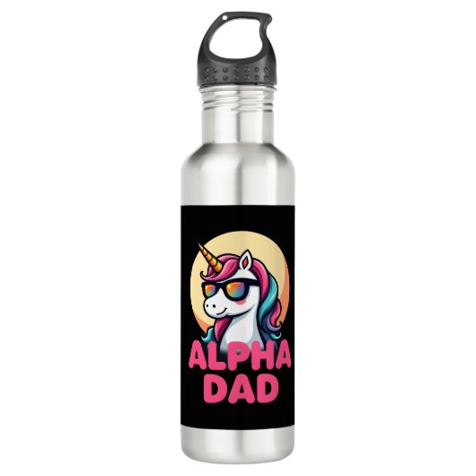 Funny Unicorn Dad Laufey Men Father's Day Christma Waterfles (Voorkant)