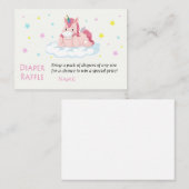 Funny Unicorn Diaper Raffle Tickets (Voorkant / Achterkant)