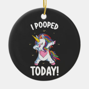 Funny Unicorn die ik vandaag heb gepoold Keramisch Ornament