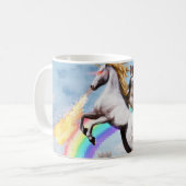 Funny Unicorn en Cat Cotton Koffiemok (Voorkant links)