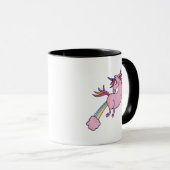 Funny Unicorn Farting Rainbows Cartoon Cute Gag Mok (Voorkant rechts)