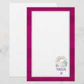 Funny Unicorn Gezegde Magical AF Briefpapier (Voorkant / Achterkant)