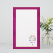 Funny Unicorn Gezegde Magical AF Briefpapier (Staand voorkant)