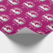 Funny Unicorn Gezegde Magical AF Cadeaupapier (Hoek)