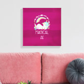 Funny Unicorn Gezegde Magical AF Canvas Afdruk (Insitu (Woonkamer))