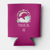 Funny Unicorn Gezegde Magical AF Illustratie Blikjeskoeler (Voorkant)