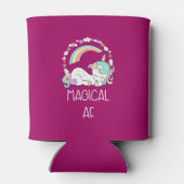 Funny Unicorn Gezegde Magical AF Illustratie Blikjeskoeler (Achterkant)