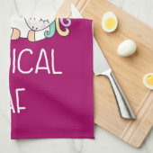 Funny Unicorn Gezegde Magical AF Illustratie Theedoek (Quarter Fold)
