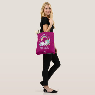 Funny Unicorn Gezegde Magical AF Illustratie Tote Bag