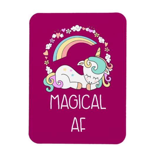 Funny Unicorn Gezegde Magical AF Magneet (Verticaal)