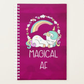 Funny Unicorn Gezegde Magical AF Planner (Voorkant)