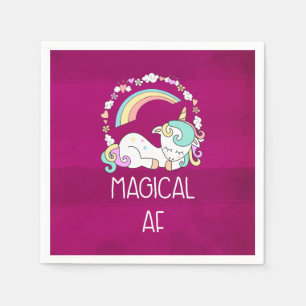 Funny Unicorn Gezegde Magical AF Servet