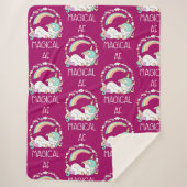 Funny Unicorn Gezegde Magical AF Sherpa Deken (Voorkant)