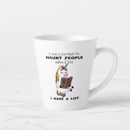 FUNNY UNICORN GIFT, Rainbow Unicorn, Cute Unicorn Latte Mok