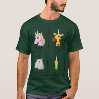 Funny Unicorn Giraffecorn Rhinocecorn Corncorn T-shirt