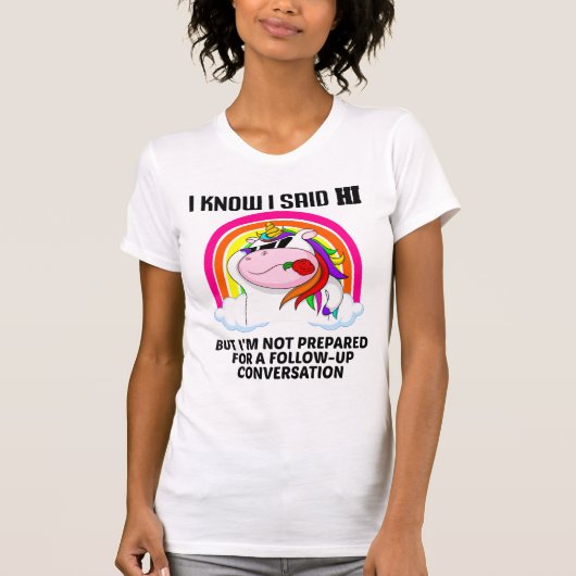 FUNNY UNICORN Hi T-Shirt (Voorkant)