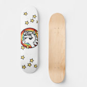 FUNNY UNICORN MET RAINBOW GRAPHIC SKATEBOARD (Voorkant)
