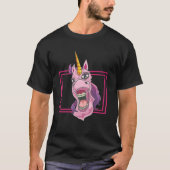Funny Unicorn met tandheelkundige beugels... grapp T-shirt (Voorkant)