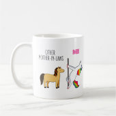 Funny Unicorn moeder in Law Wedding Favor Koffiemok (Links)