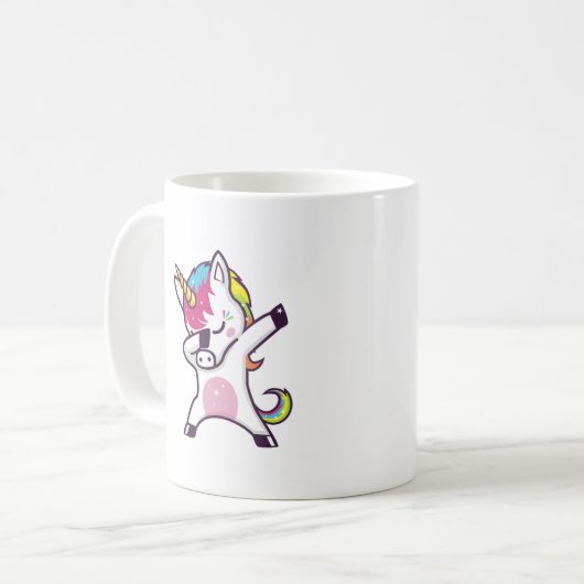 Funny Unicorn Mok - Cute Kinder Mok - Child Gift (Voorkant links)