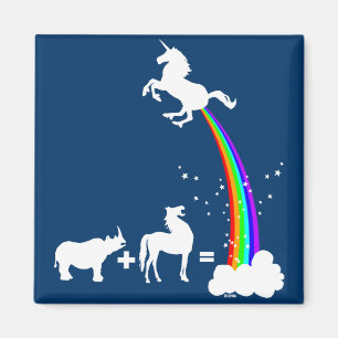 Funny unicorn-oorsprong magneet