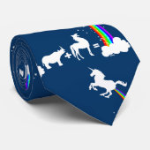 Funny unicorn-oorsprong stropdas (Opgerold)
