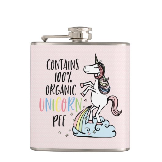Funny Unicorn - Organic Unicorn Pee Heupfles (Voorkant)