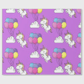 Funny Unicorn Pattern Magic Horse Cadeaupapier (Vlak)