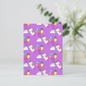 Funny Unicorn Pattern Magic Horse Feestdagenkaart (Staand voorkant)