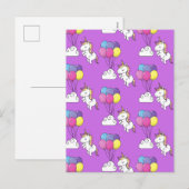 Funny Unicorn Pattern Magic Horse Feestdagenkaart (Voorkant / Achterkant)