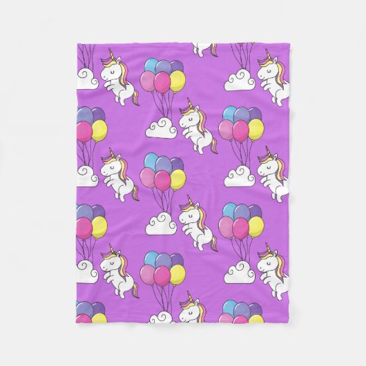 Funny Unicorn Pattern Magic Horse Fleece Deken (Voorkant)