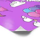 Funny Unicorn Pattern Magic Horse Perfect Poster (Hoek)