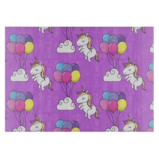 Funny Unicorn Pattern Magic Horse Snijplank (Voorkant)