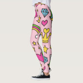 Funny Unicorn Pattern Pink Magic Horse Cute Leggings (Links)