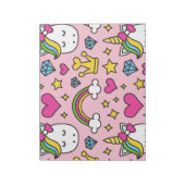 Funny Unicorn Pattern Pink Magic Horse Cute Notitieblok (Linkerzijde)