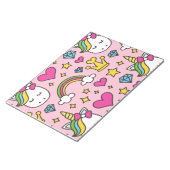 Funny Unicorn Pattern Pink Magic Horse Cute Notitieblok (Schuin)
