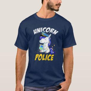 Funny Unicorn politieman Policorn Women Girls T-shirt