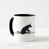 Funny Unicorn Pooping Rainbows Mok (Voorkant links)