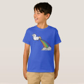 Funny Unicorn Pooping Rainbows T-shirt (Voorkant volledig)