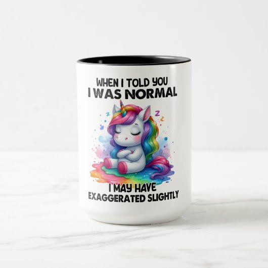 Funny Unicorn Quote Mok (Midden)