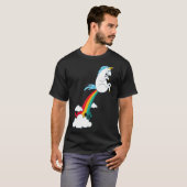 funny unicorn rainbow fart unicorns paar t-shirt (Voorkant volledig)