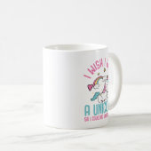 Funny Unicorn Rainbow met Typografie Quote Koffiemok (Voorkant rechts)
