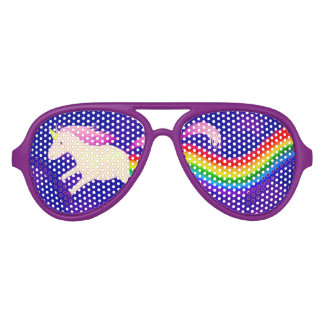 Funny Unicorn Rainbow Party zonnebril