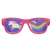 Funny Unicorn Rainbow Party zonnebril (Voorkant)