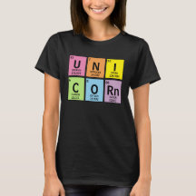 Funny Unicorn Rainbow Periodic Table of Elements