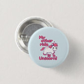 Funny Unicorn Ronde Button 3,2 Cm (Voorkant /achterkant)