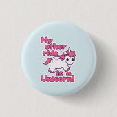 Funny Unicorn Ronde Button 3,2 Cm (Voorkant)
