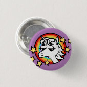 FUNNY UNICORN ROUND BUTTON (Voorkant /achterkant)