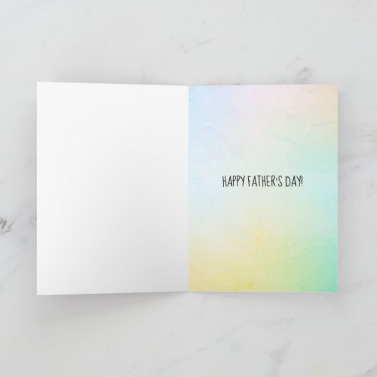Funny Unicorn Stepfather Vaderdag Kaart (Binnen)